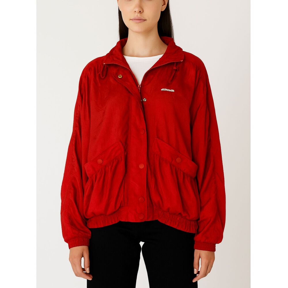 Ellesse Track Jacket Women’s Red Size 0 Vintage Retro Zip Front Athletic